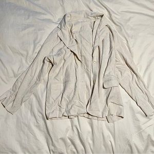 THRIFTED CREAM COTTON/LINEN BLEND BLAZER- no tag-